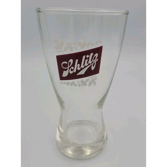 Vintage Schlitz Beer Glass 6" The Beer that made Milwaukee Famous - Picture 1 of 7